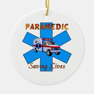 Paramedic Saving Lives Ceramic Ornament