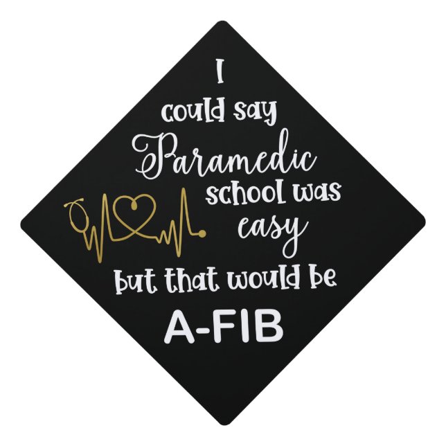 Paramedic School Grad Cap Topper (Front)