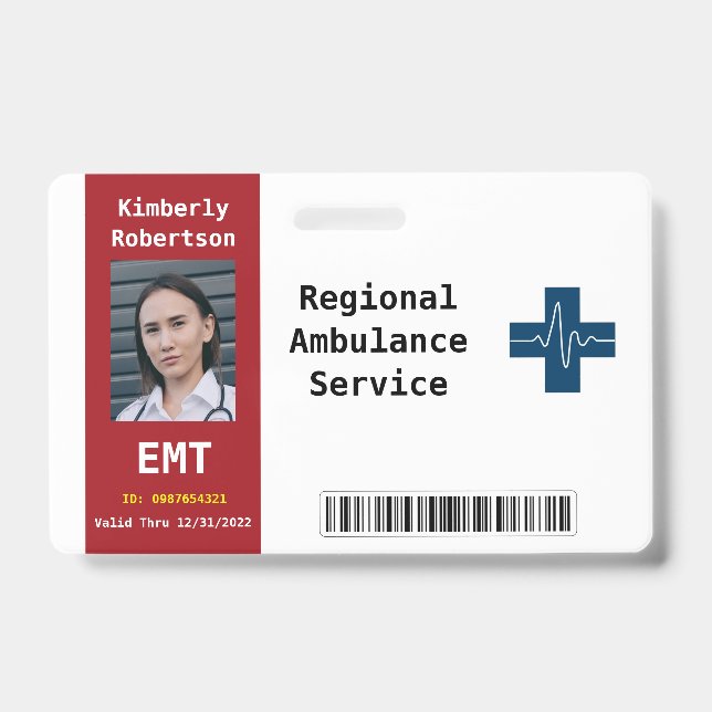 Paramedic Security ID  Badge (Front)