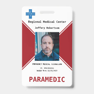 Paramedic Security ID  Badge