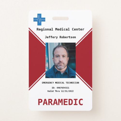 Paramedic Security ID  Badge