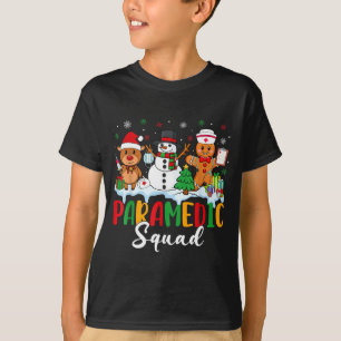 Paramedic Squad Reindeer Snowman Gingerbread Chris T-Shirt