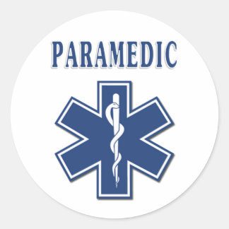 Paramedic Star of Life Classic Round Sticker