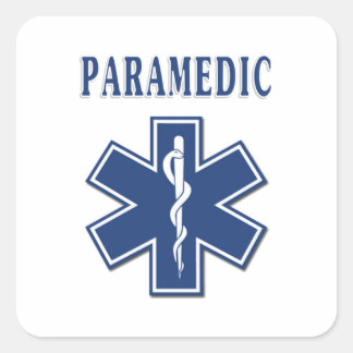 Paramedic Star of Life Square Sticker