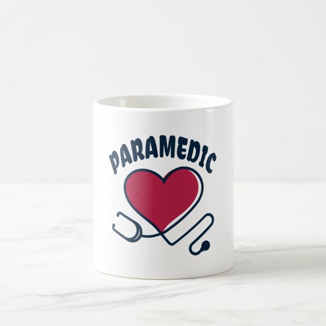 Paramedic Stethoscope with heart Coffee Mug (Center)
