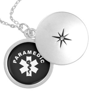 Paramedic Theme Silver Plated Necklace