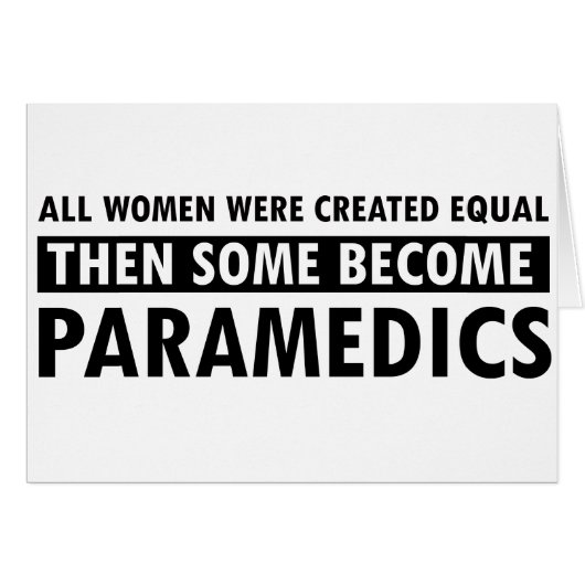 Paramedic Women's Design Cards (Front Horizontal)