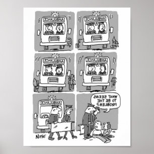 Paramedics Attend an Accident. Funny Poster