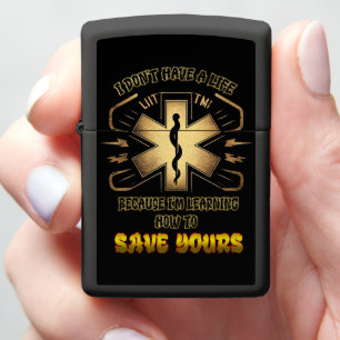 Paramedics Bold Gold Medic’s Life Statement Zippo Lighter