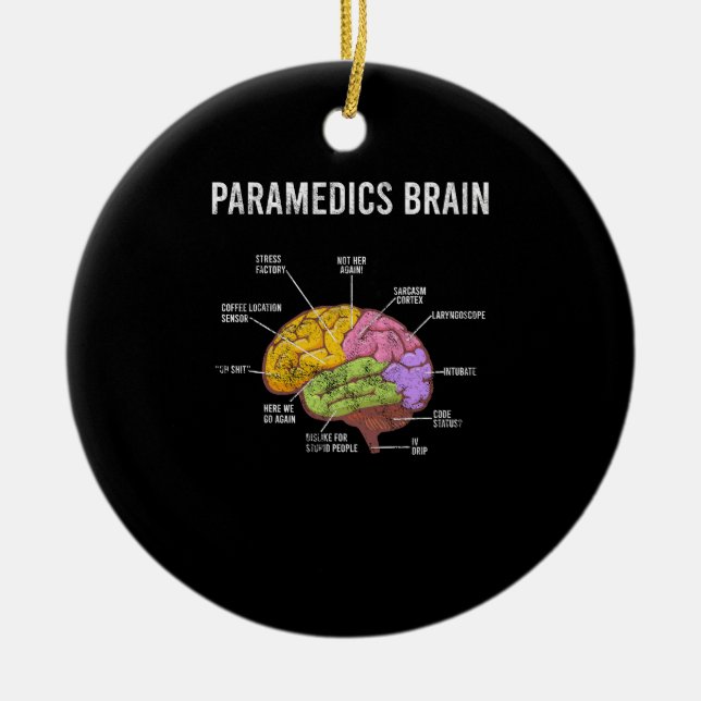 Paramedics Brain Medical EMT EMS First Aider Medic Ceramic Ornament (Front)