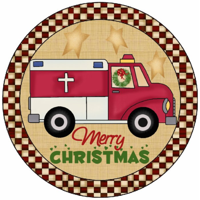 Paramedics Christmas Tree Ornament Cut Out