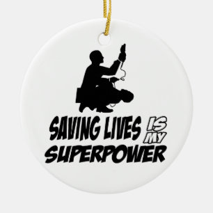 Paramedics designs ceramic ornament