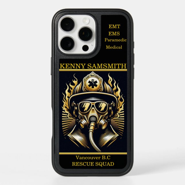  Paramedics EMTs EMS Golden Rescue Squad Otterbox iPhone Case (Back)
