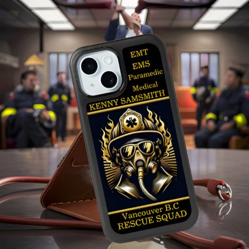  Paramedics EMTs EMS Golden Rescue Squad iPhone 15 Case
