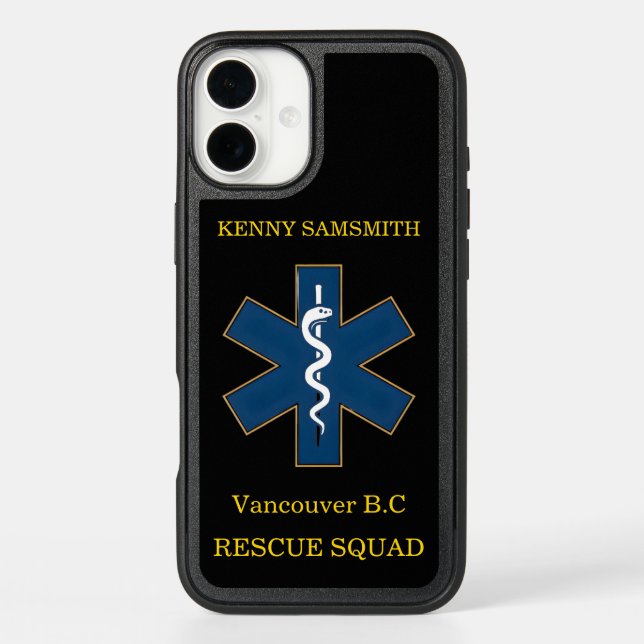  Paramedics EMTs EMS professionals A-EMCA personal Otterbox iPhone Case (Back)