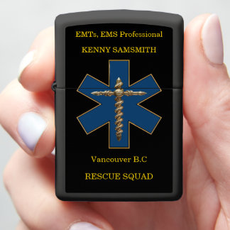 Paramedics EMTs EMS professionals A-EMCA personal Zippo Lighter