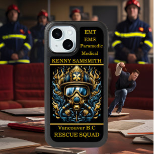 Paramedics EMTs EMS Rescue Squad Gas Mask iPhone 15 Case