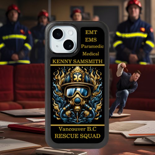  Paramedics EMTs EMS Rescue Squad Gas Mask iPhone 15 Case