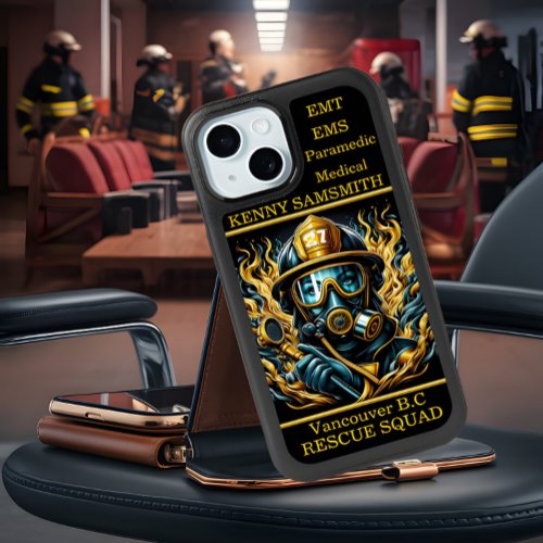  Paramedics EMTs EMS Rescue Squads Flame Guardian iPhone 15 Case