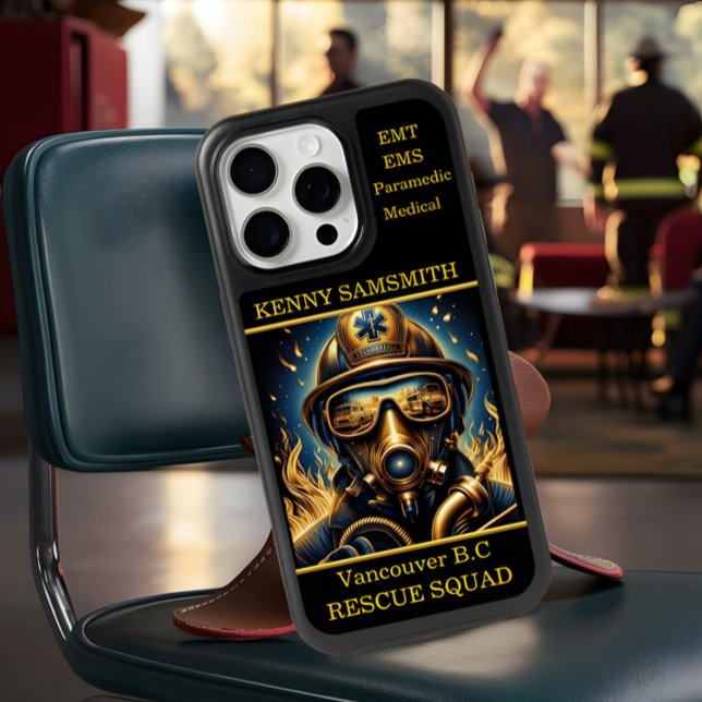  Paramedics EMTs EMS Rescue Squads Golden Gaze iPhone 15 Pro Max Case (Creator Uploaded)