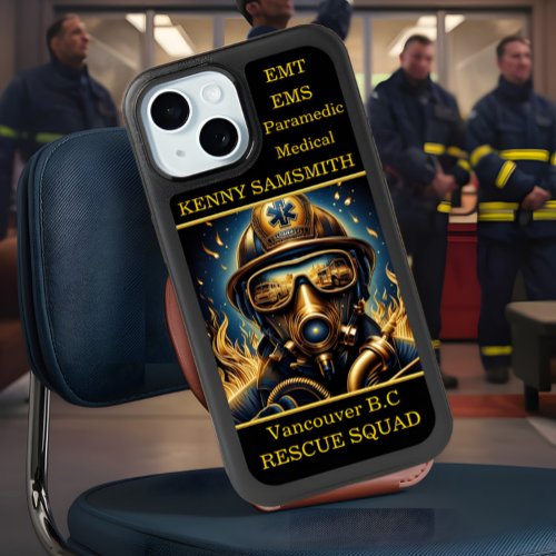  Paramedics EMTs EMS Rescue Squads Golden Gaze iPhone 15 Case