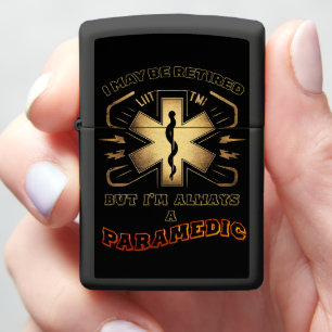 Paramedics Gold Lettered Lifesaver’s Statement Zippo Lighter