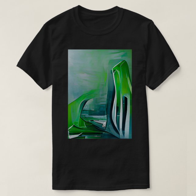 Parametric Architecture Artwork Drawing Generative T-Shirt (Design Front)