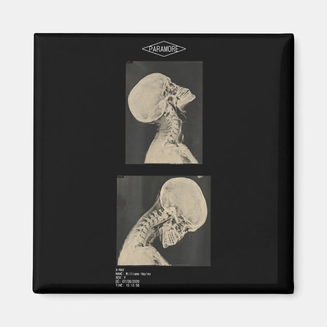 Paramore cropped headbanger x-ray doctors  magnet (Front)