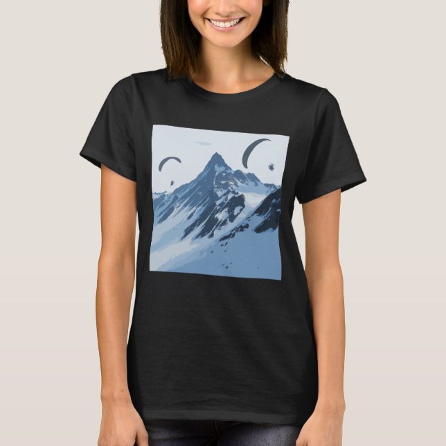 Paramotor Mountain Peak Flight T-Shirt (Front)