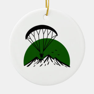 Paramotor Retro Ceramic Ornament