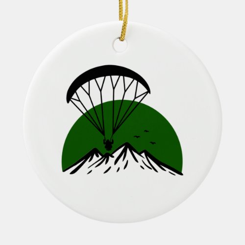 Paramotor Retro  Ceramic Ornament