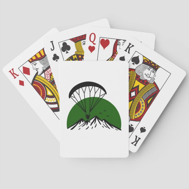 Paramotor Retro  Poker Cards (Back)