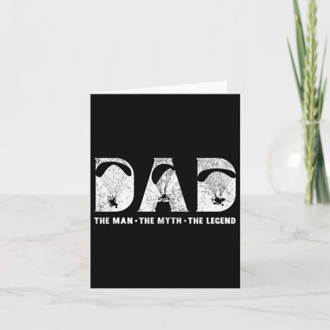 Paramotoring Dad The Man The Myth The Legend Fathe Card (Front)