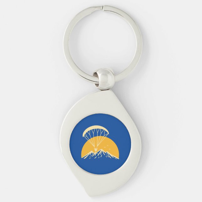 Paramotoring Retro Keychain (Front)