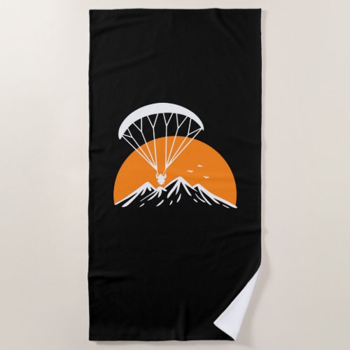 Paramotoring Retro Vintage Beach Towel