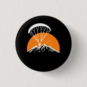 Paramotoring Retro Vintage Button