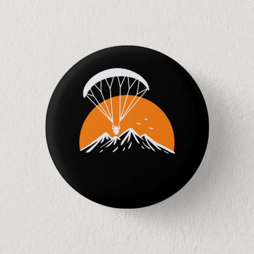 Paramotoring Retro Vintage Button