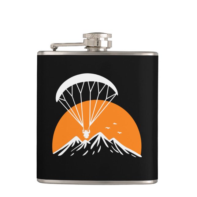 Paramotoring Retro Vintage Flask (Front)