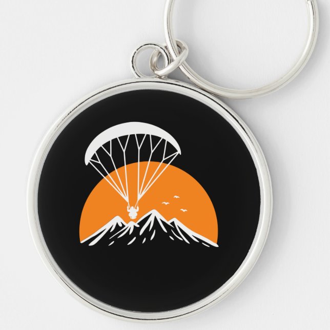 Paramotoring Retro Vintage  Keychain (Front)
