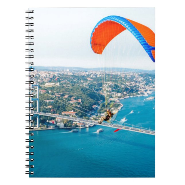 Paramotors Pilots Flying Over The Bosphorus Notebook (Front)