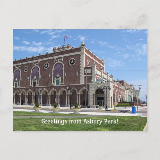 Paramount Theater in Asbury Park, NJ Postcard (Front)
