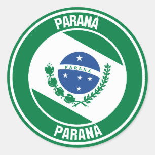 Paraná Round Emblem Classic Round Sticker