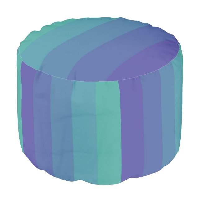 Paranoia Color Palette Blue Sky Cyan Seat Chair  Pouf (Angled Front)