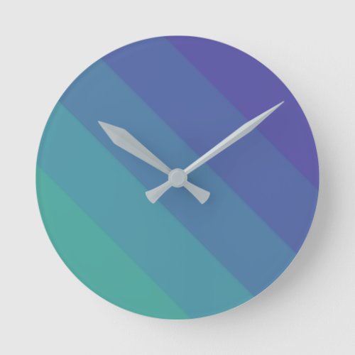 Paranoia Color Palette Eye Catching Blue Sky Cyan  Round Clock