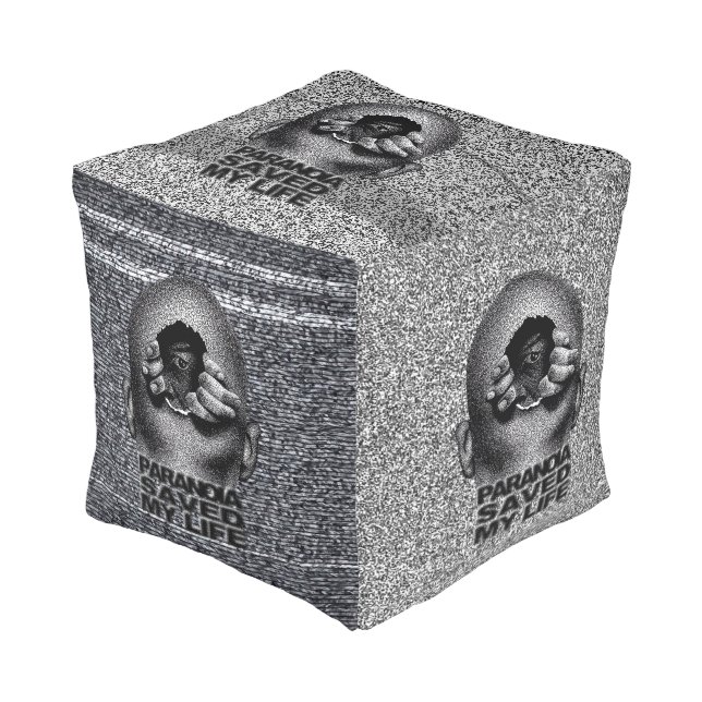 Paranoia / Pearanoia TV Static Noise seat chair Pouf (Angled Front)