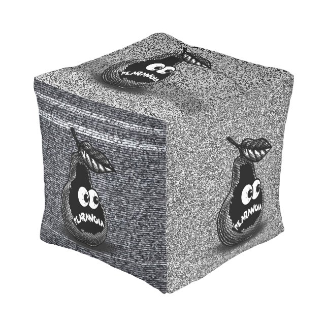 Paranoia / Pearanoia TV Static Noise seat chair  Pouf (Angled Front)