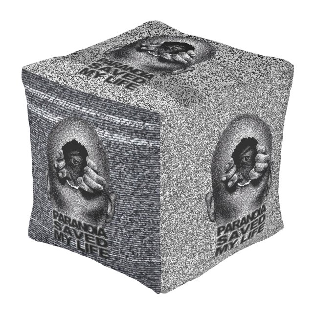 Paranoia / Pearanoia TV Static Noise seat chair Pouf (Angled Front)