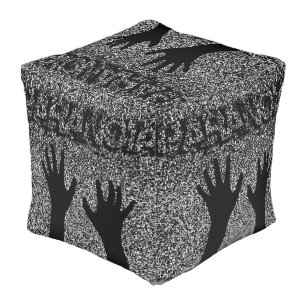 Paranoia Static White Noise TV Video seat chair  Pouf