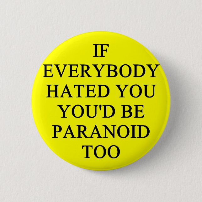 PARANOID PINBACK BUTTON (Front)