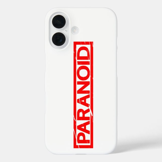 Paranoid Stamp Case-Mate iPhone Case (Back)